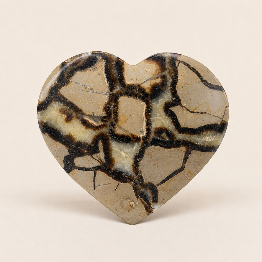 Septarian Dragon Stone Heart