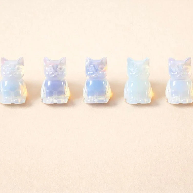 Opalite Cat Figurine