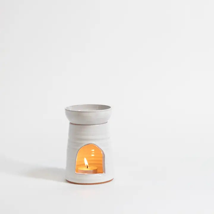 White Ceramic Diffuser: Essential Oil & Wax Melter