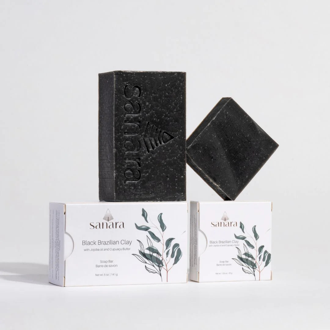 Black Brazilian Clay Soap Bar with Jojoba oil and Cupuaçu Butter