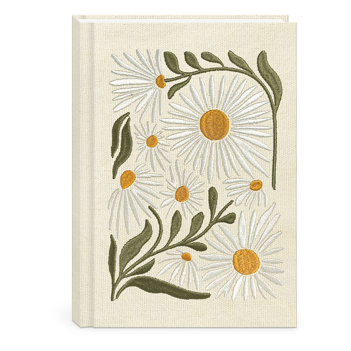 Fabric Embroidered Journal: Daisy