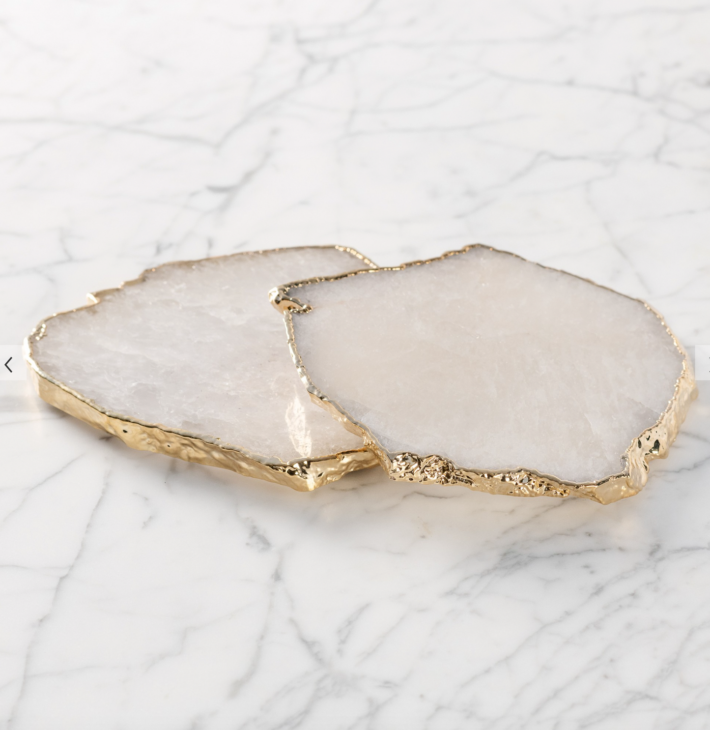 Agate Slice with Gold Trim