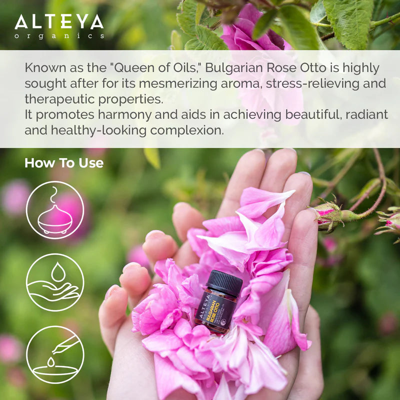 Bulgarian Rose Essential Oil: 100% Pure Rose Otto