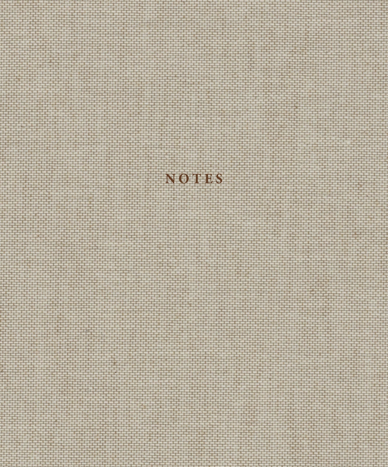 Notebook: Natural Linen & Dark Brown