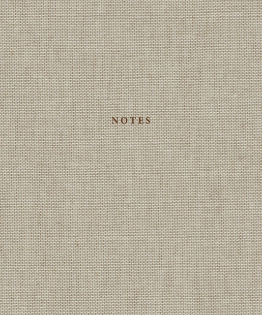 Notebook: Natural Linen & Dark Brown