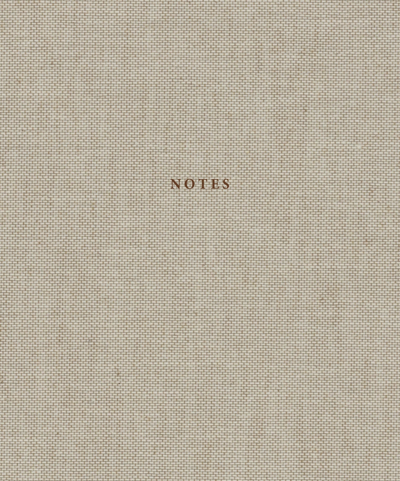 Natural Linen & Dark Brown Notebook