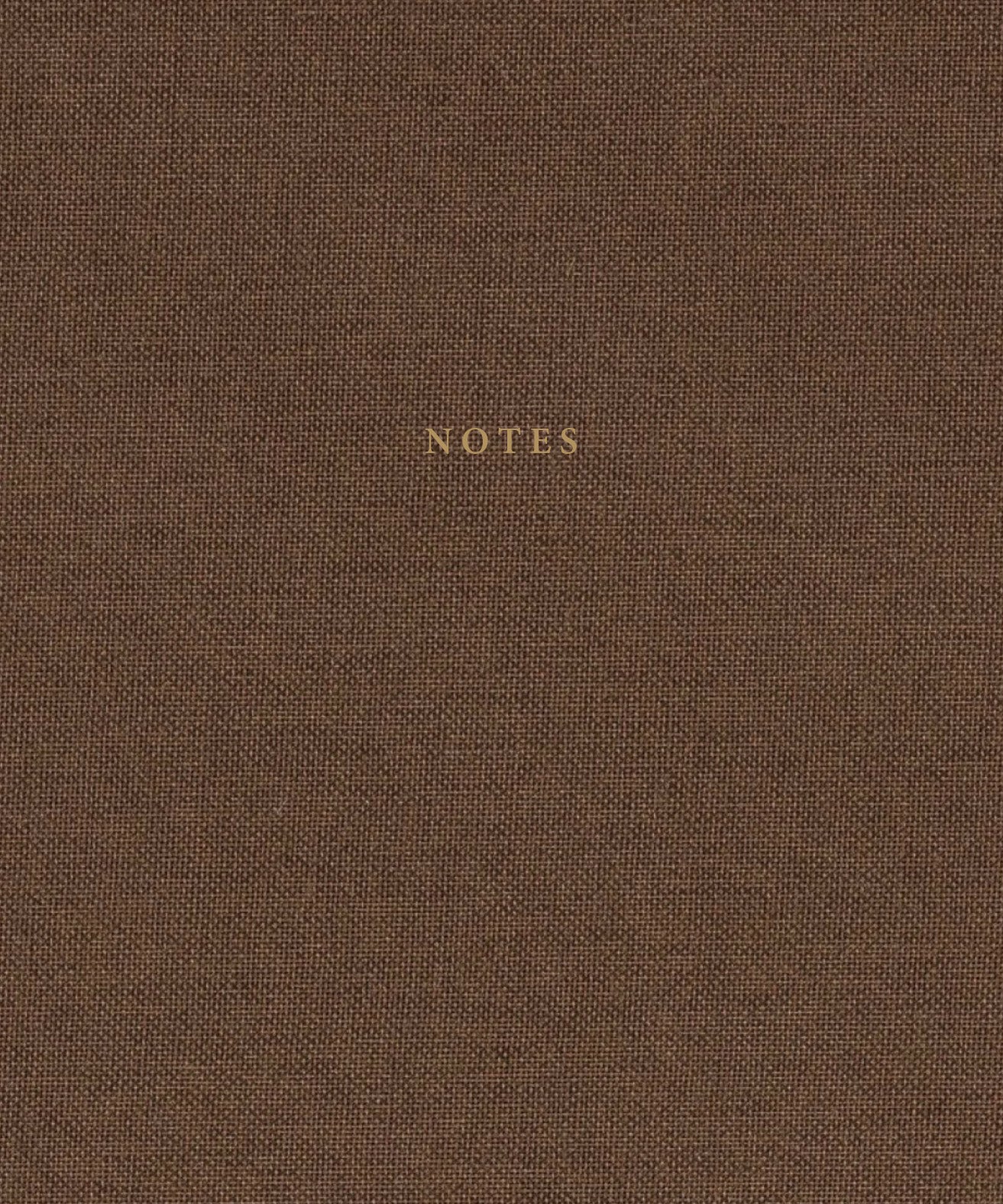 Notebook: Brown Linen & Golden