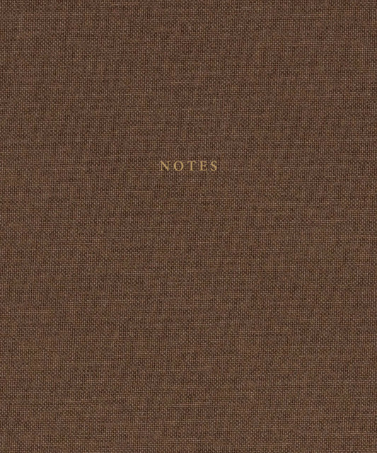 Notebook: Brown Linen & Golden