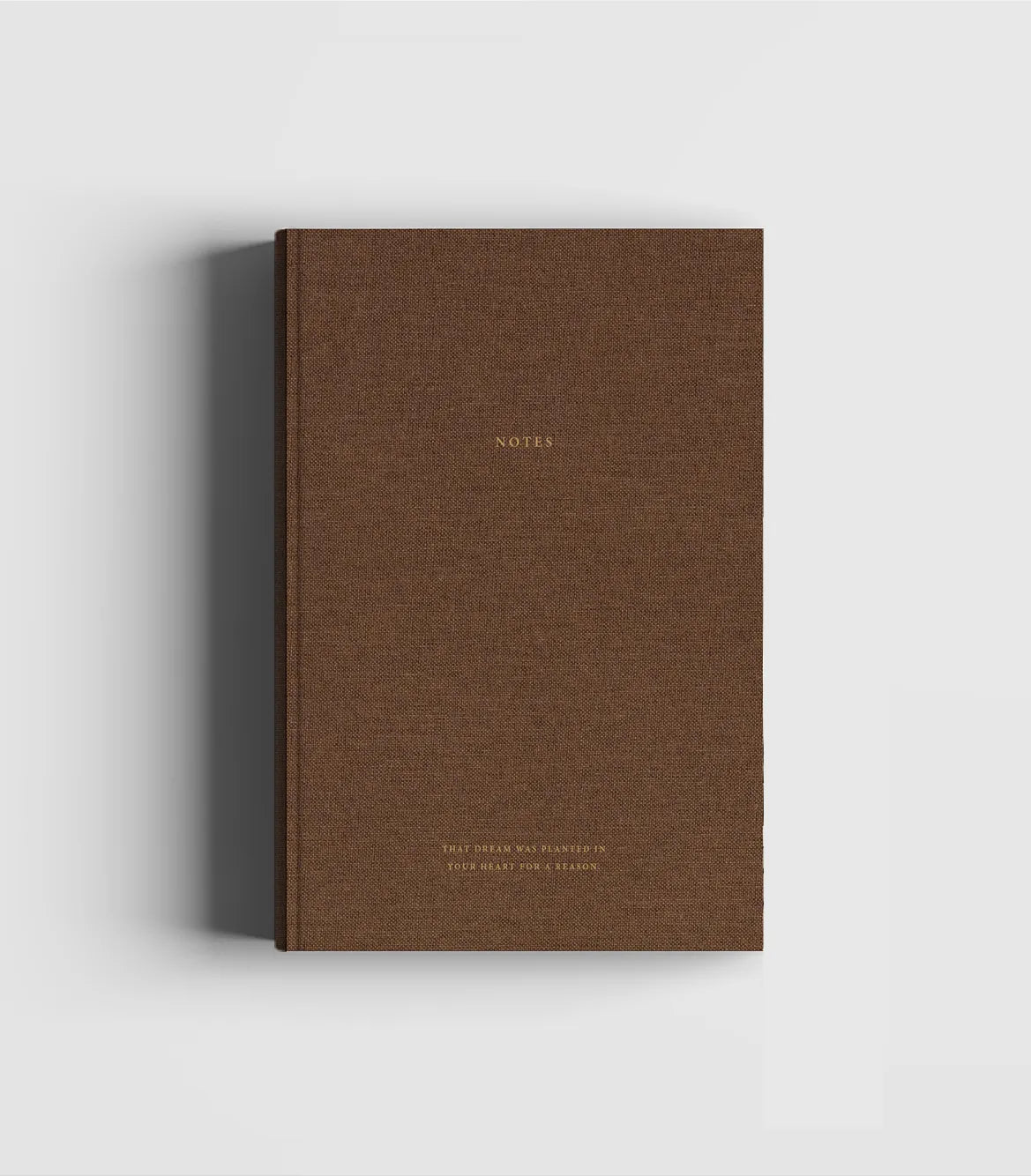 Notebook: Brown Linen & Golden