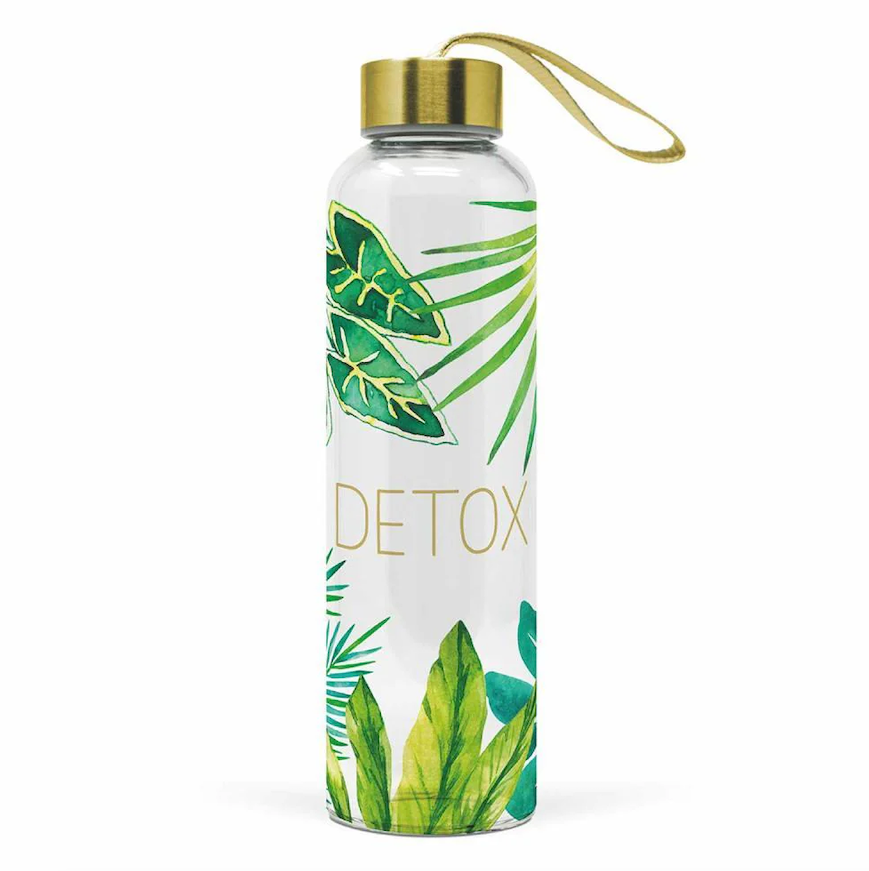 Detox Glass Water Bottle