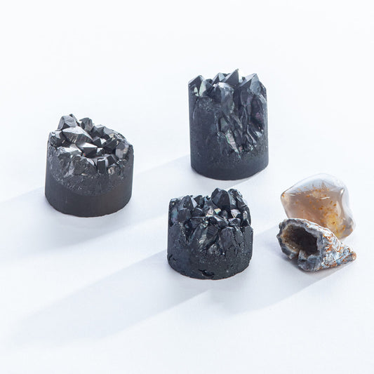 Frosted Black Titanium Crystal Cupcake