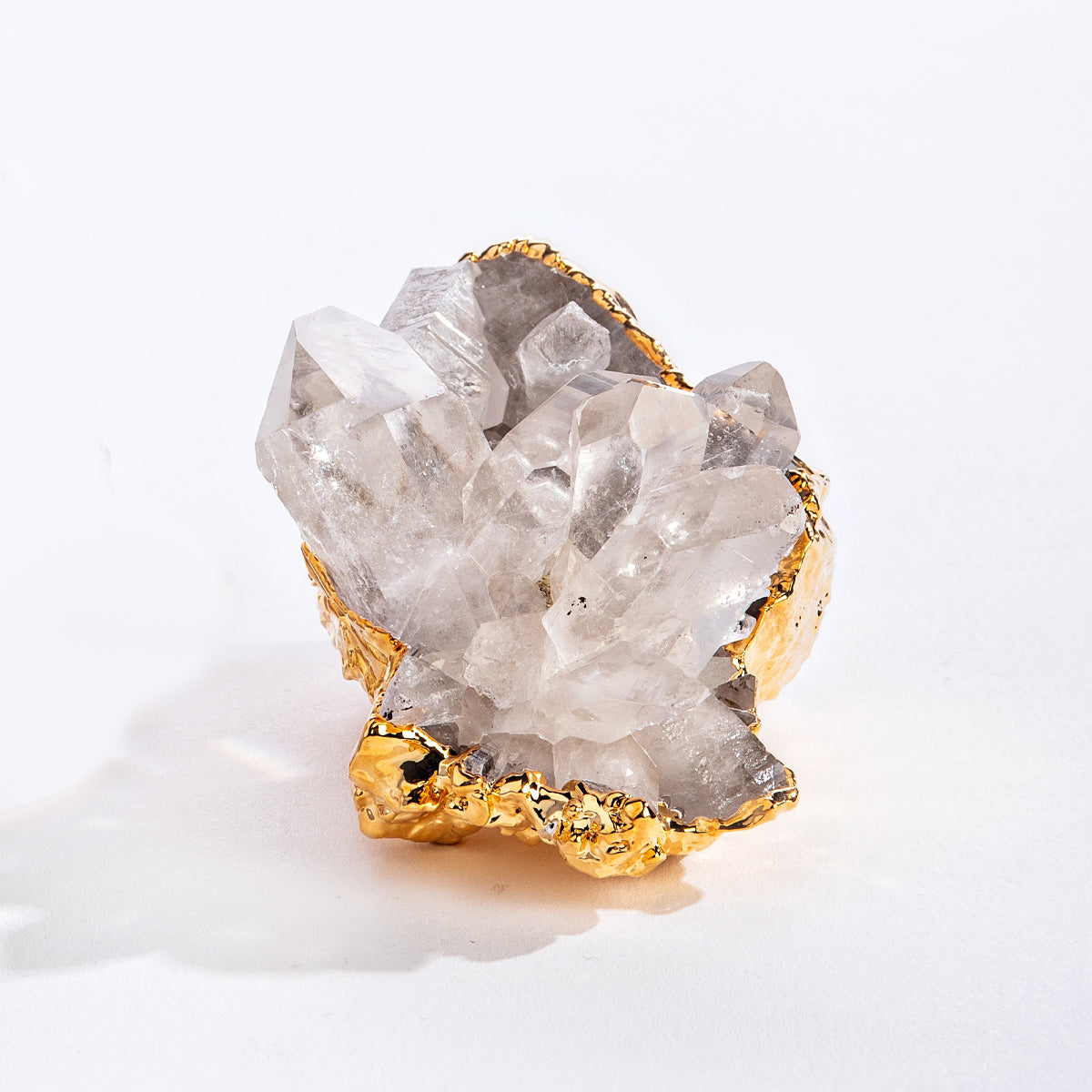 Gold Gilded Quartz Cluster