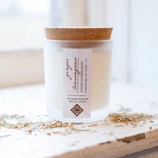 Natural Aromatherapy Candle: Ginger Lemongrass