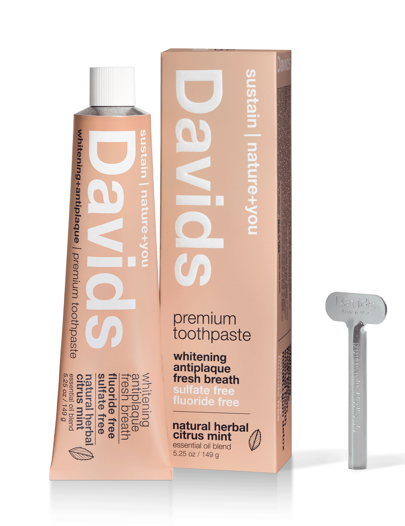 Davids Premium Toothpaste - Herbal Citrus Peppermint