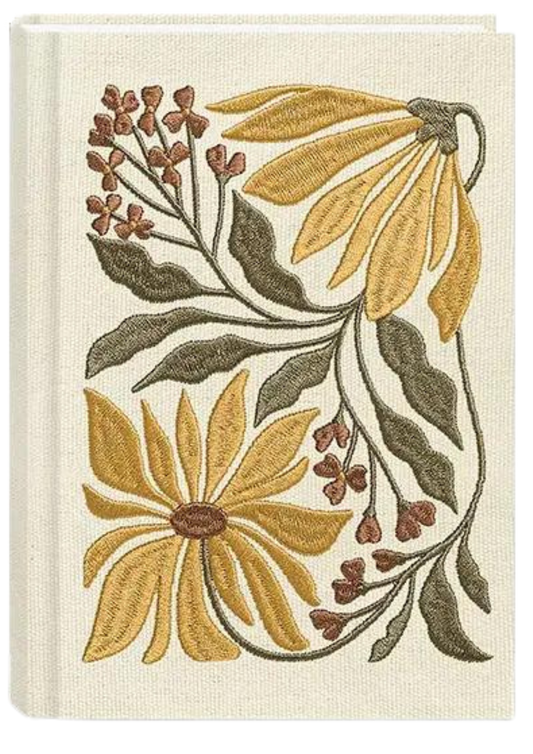 Fabric Embroidered Journal: Sunflower