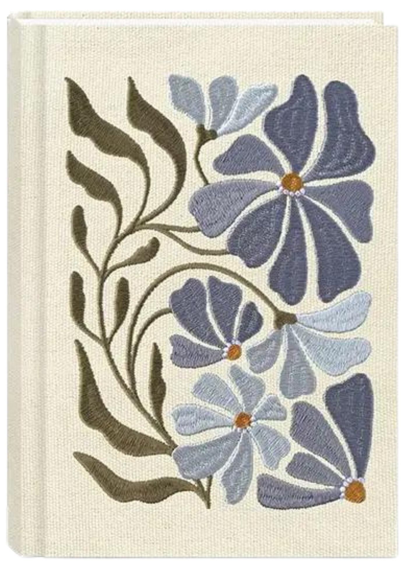 Fabric Embroidered Journal: Aster Flower