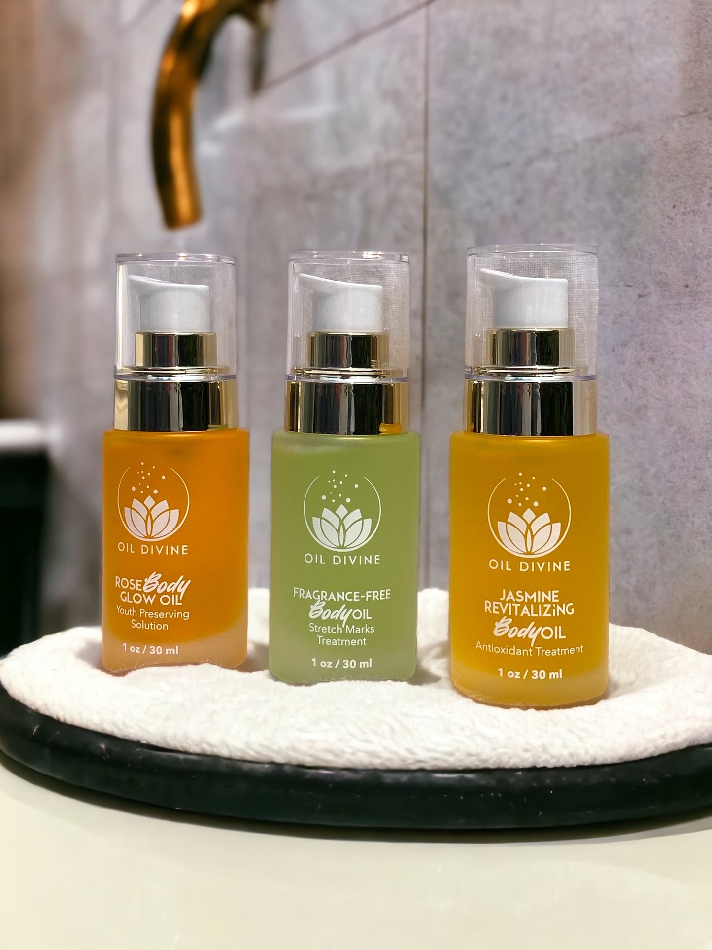 Travel Set: Jasmine, Fragrance-free, Rose Body Oil Set