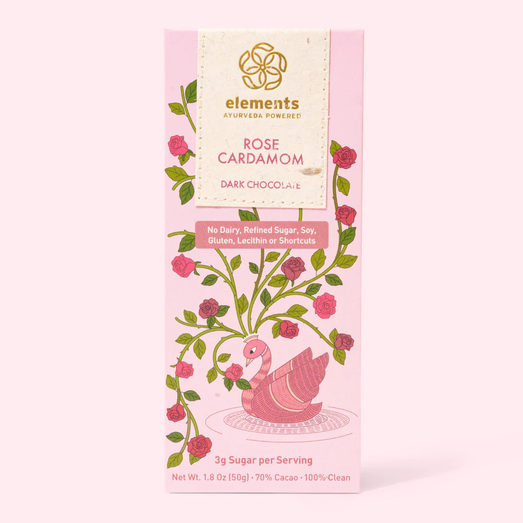 Ayurvedic Rose Cardamom Dark Chocolate