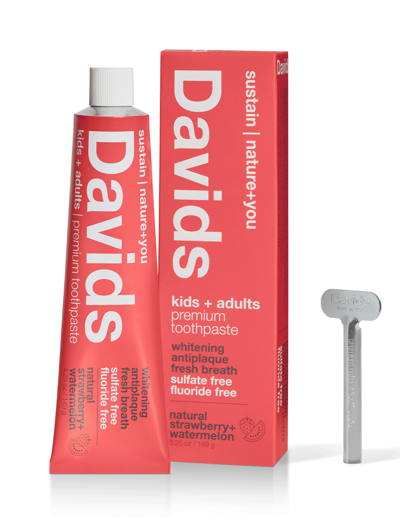 David's Kids & Adults Premium Toothpaste - Strawberry Watermelon