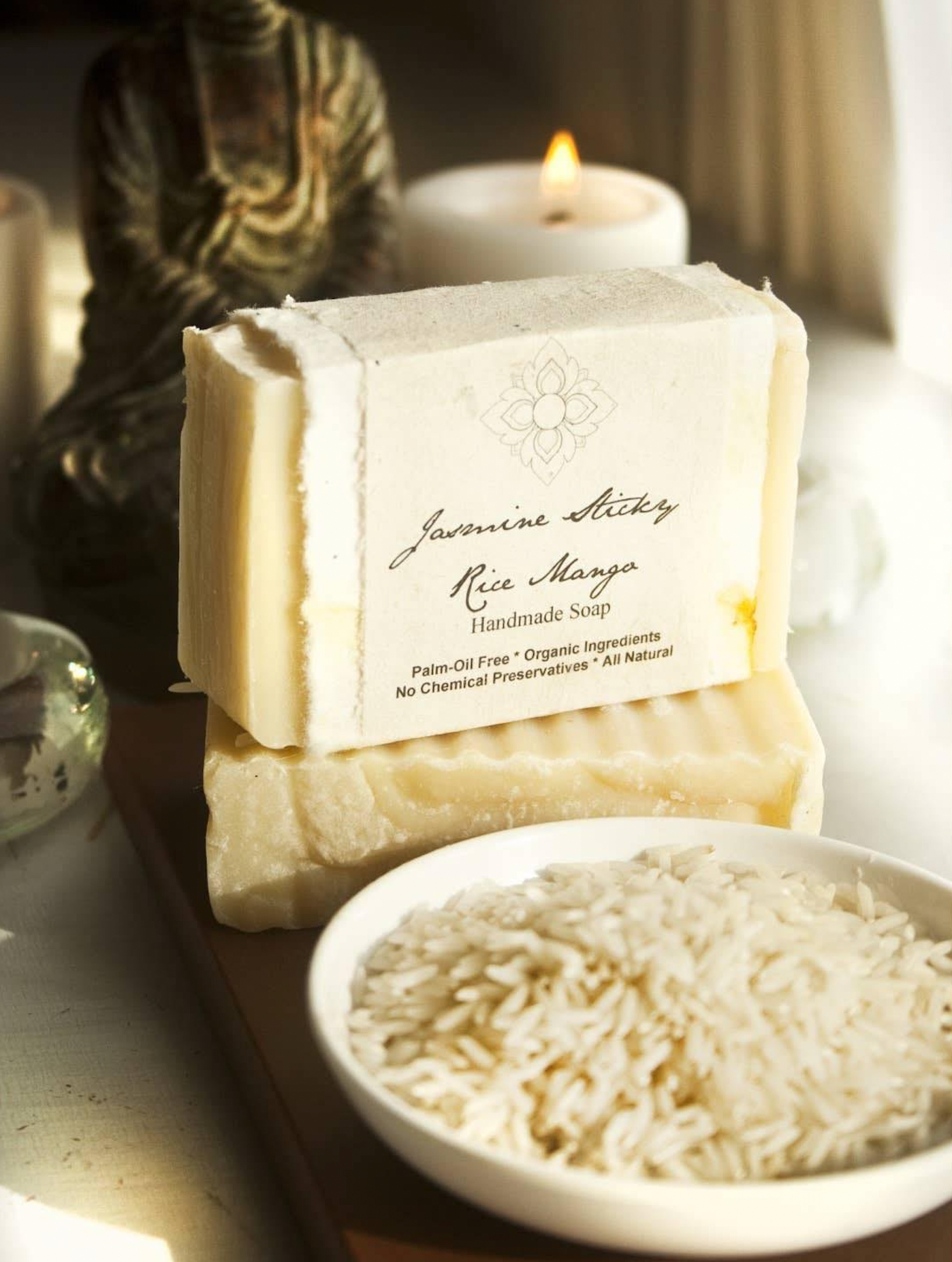 Organic Bar Soap: Jasmine Sticky Rice Mango