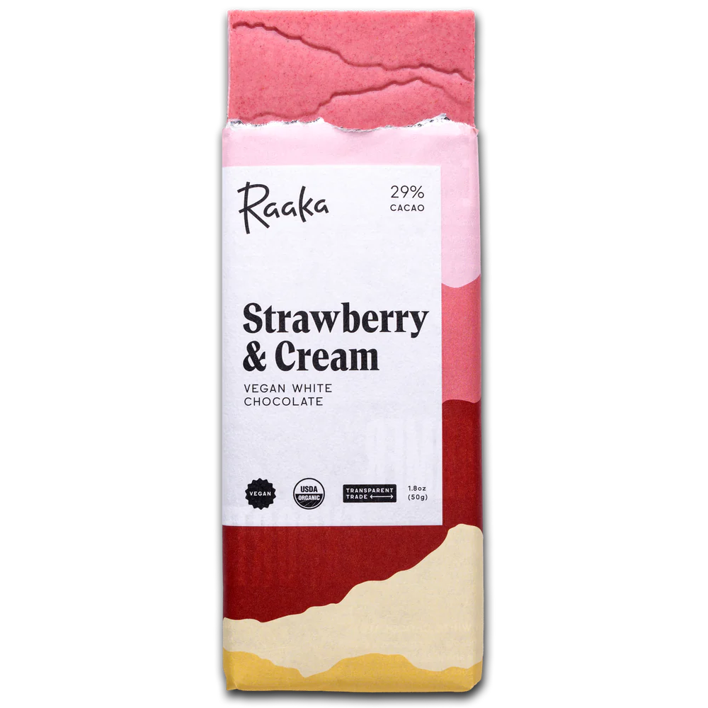 Strawberry & Cream Vegan White Chocolate