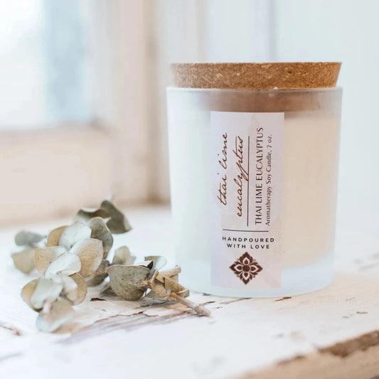 Natural Aromatherapy Candle: Thai Lime Eucalyptus