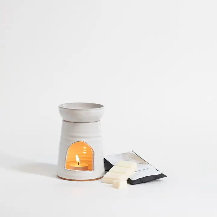White Ceramic Diffuser: Essential Oil & Wax Melter
