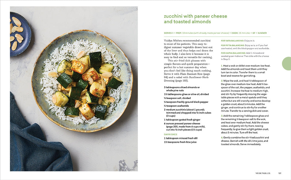 Hardcover Book: Joy of Balance - An Ayurvedic Guide to Cooking with Healing Ingredients