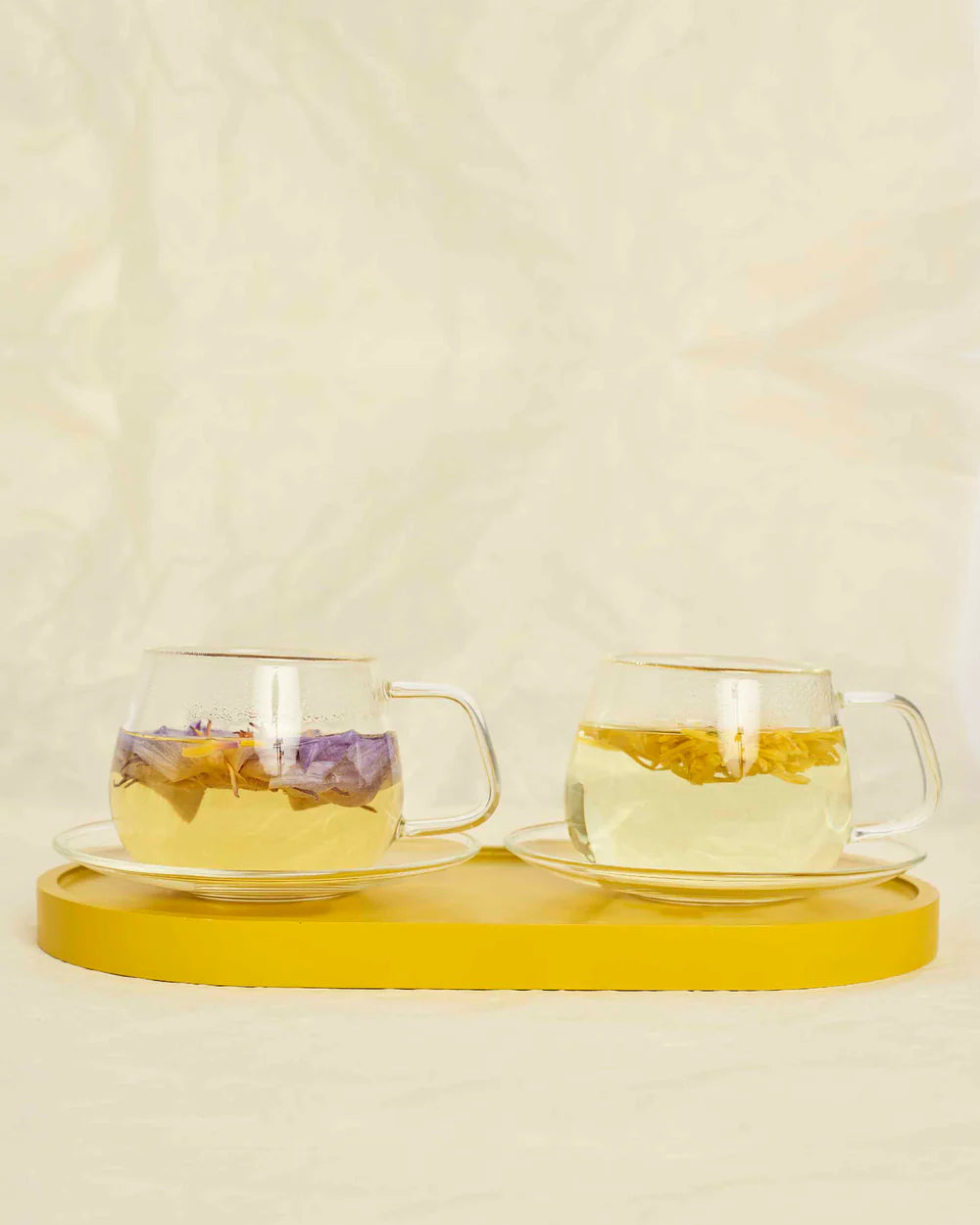 Glass Cup & Plate Set (Set of 1)