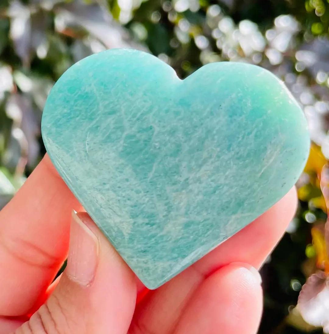 Amazonite Crystal Heart