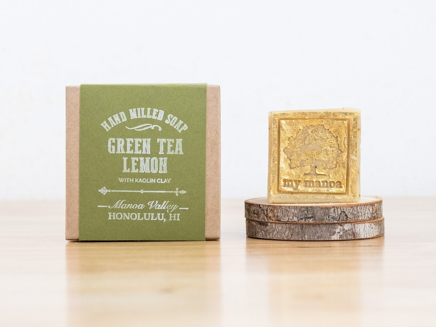 Hand Milled Soap - Green Tea Lemon with Kaolin Clay