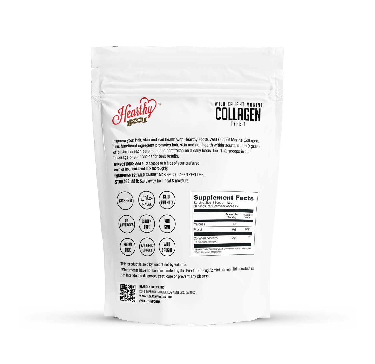 Premium Wild Caught Marine Collagen Peptides Protein Powder