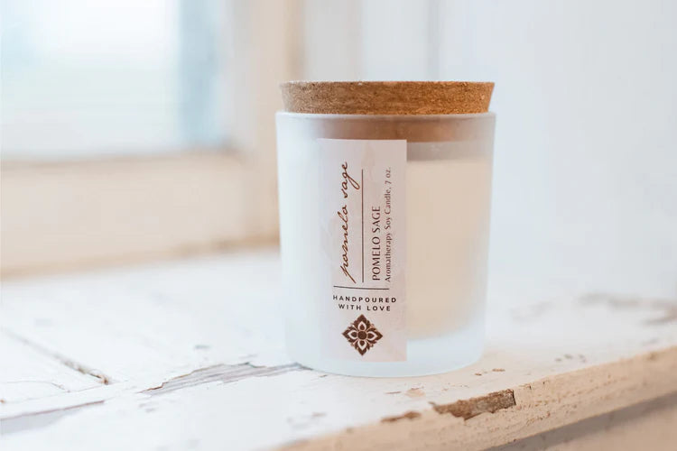 Natural Aromatherapy Candle: Pomelo Sage Soy