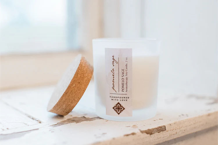 Natural Aromatherapy Candle: Pomelo Sage Soy