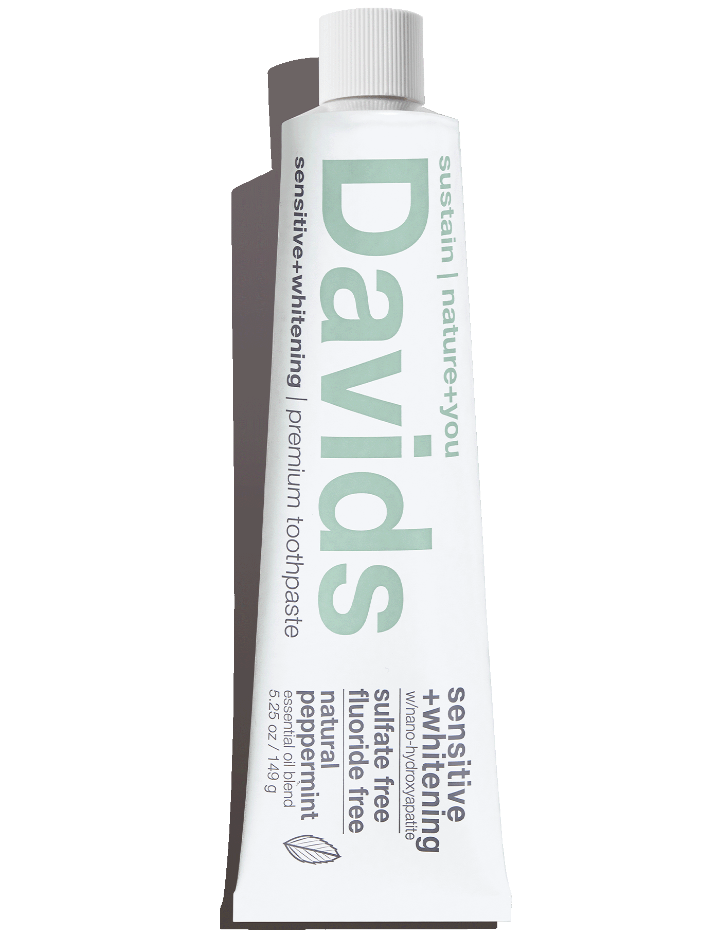 Davids Sensitive + Whitening Nano-Hydroxyapatite Premium Toothpaste - Peppermint