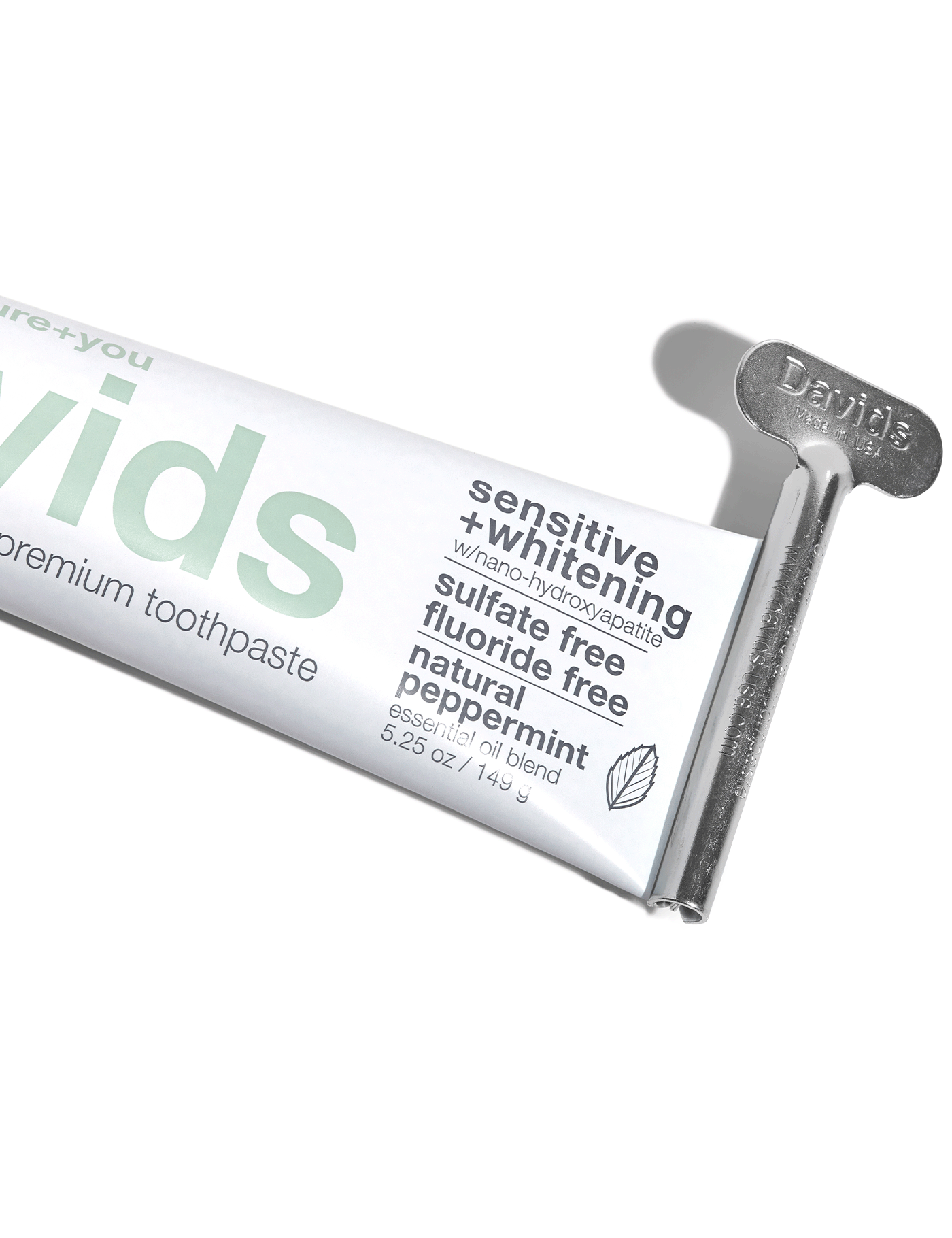 Davids Sensitive + Whitening Nano-Hydroxyapatite Premium Toothpaste - Peppermint