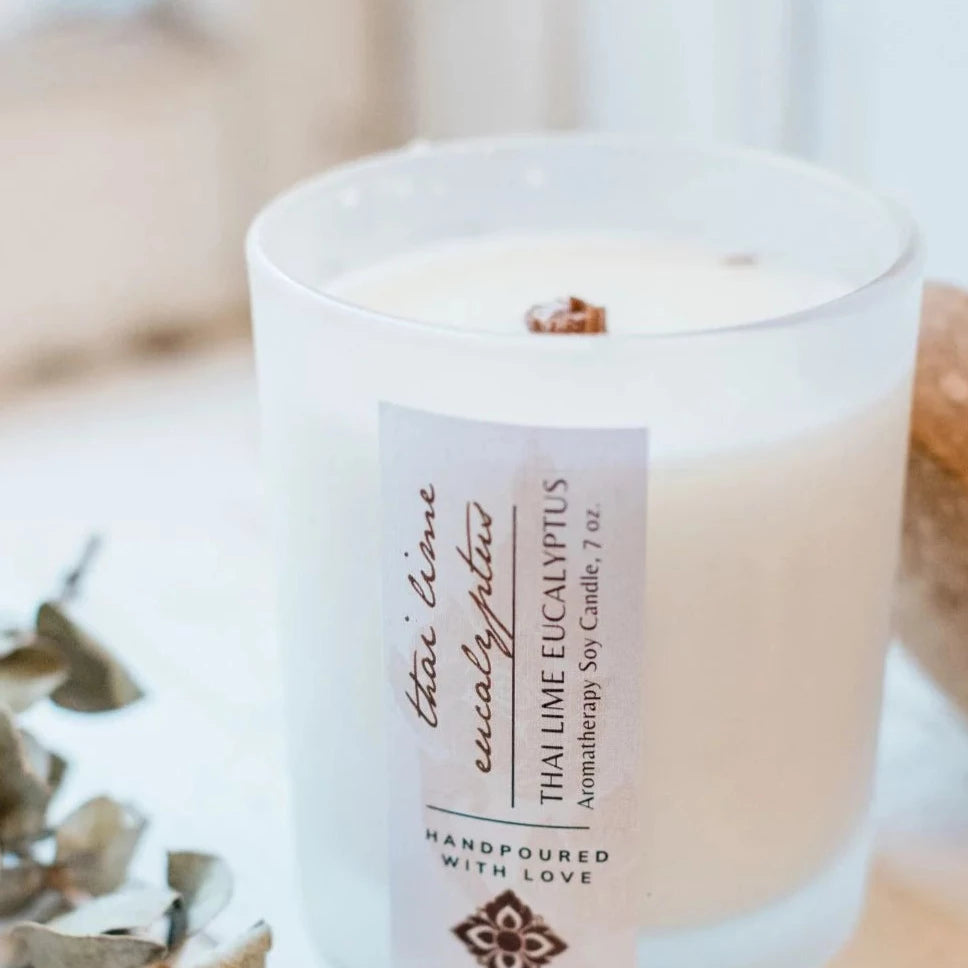 Natural Aromatherapy Candle: Thai Lime Eucalyptus