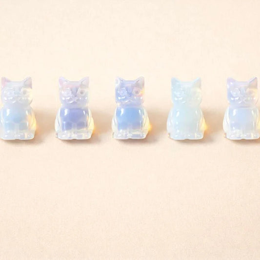 Opalite Cat Figurine