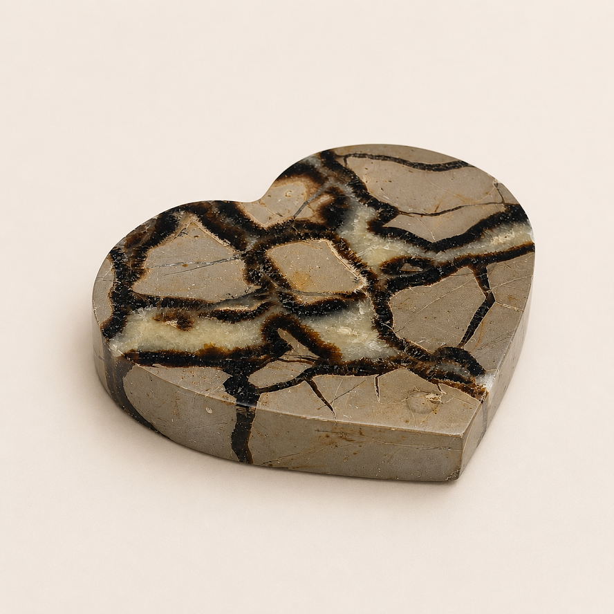 Septarian Dragon Stone Heart