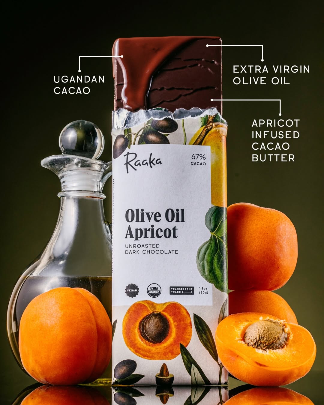 Olive Oil Apricot Chocolate Bar