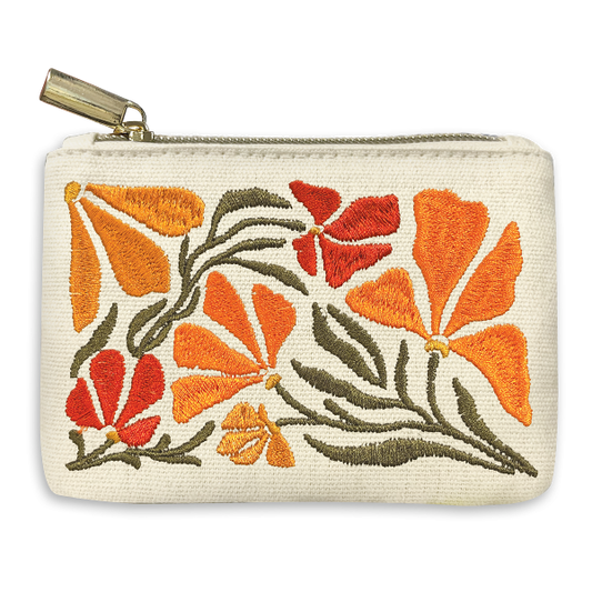 Flower Market Coin Pouch: Poppy