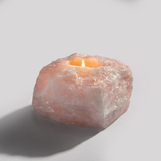 Rose Quartz Tea Light Candle Holder