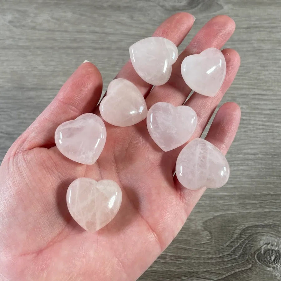 Puffy Heart Small Rose Quartz