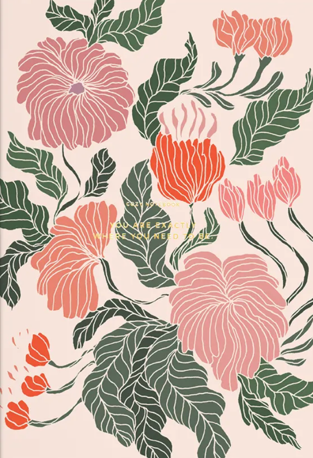 Cozy Flower Notebook – Desert Rose