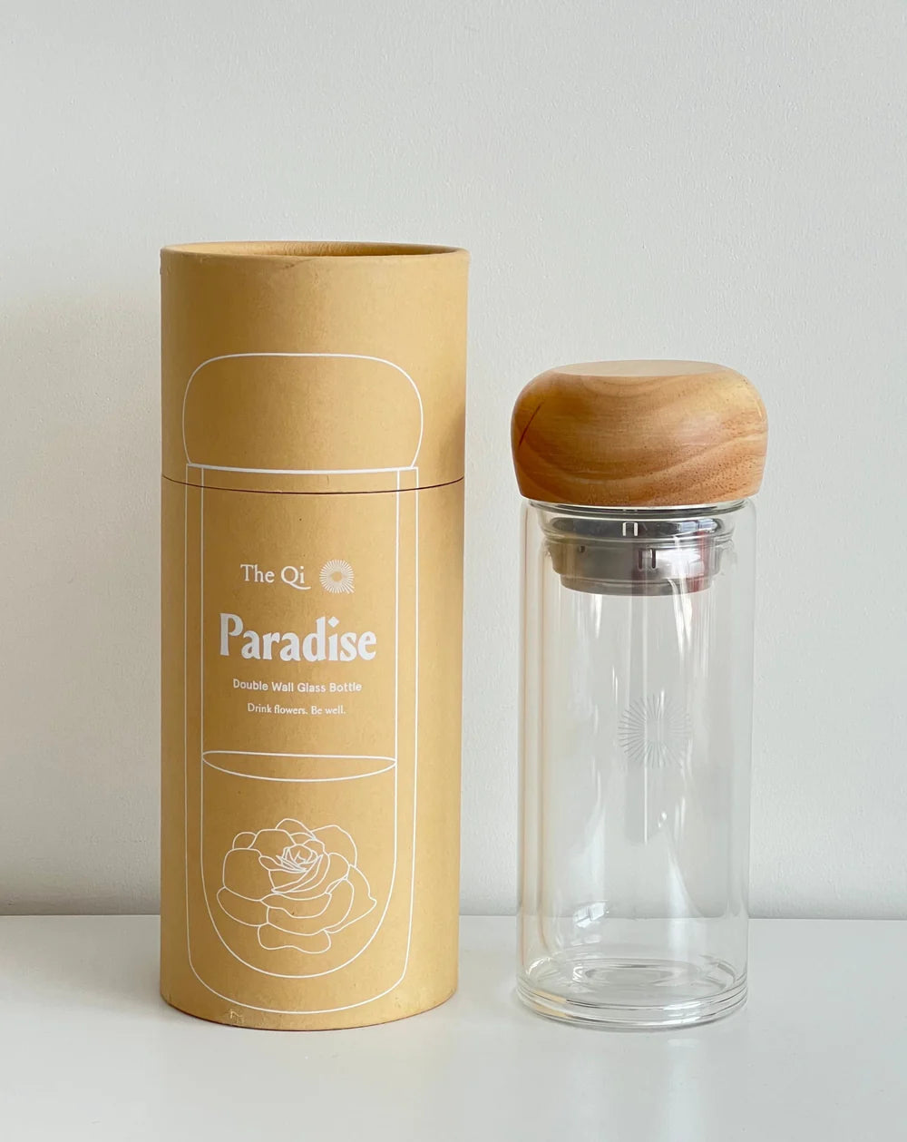 Paradise Double Wall Glass Bottle