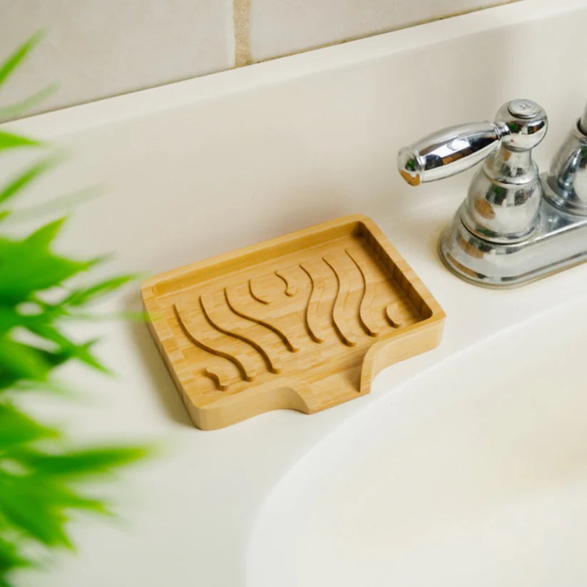 Bamboo Soap Holder - Wavy