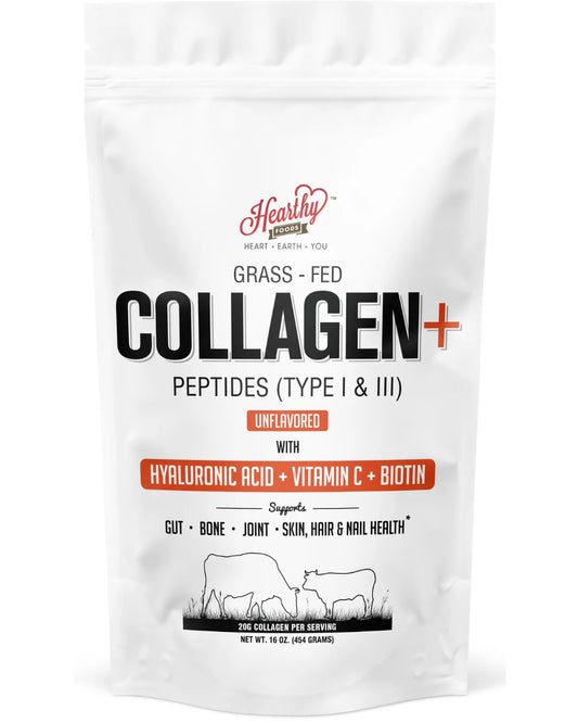 Multi Collagen Peptides Protein Powder with Biotin, Hyaluronic Acid & Vitamin C