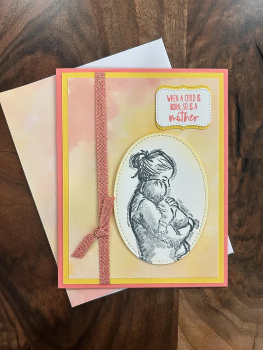 Handcrafted Mother & Child Greeting Card
