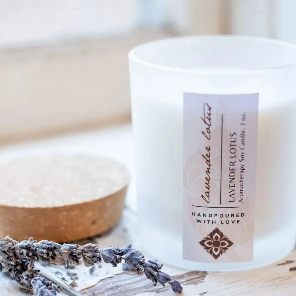 Natural Aromatherapy Candle: Lavender Lotus