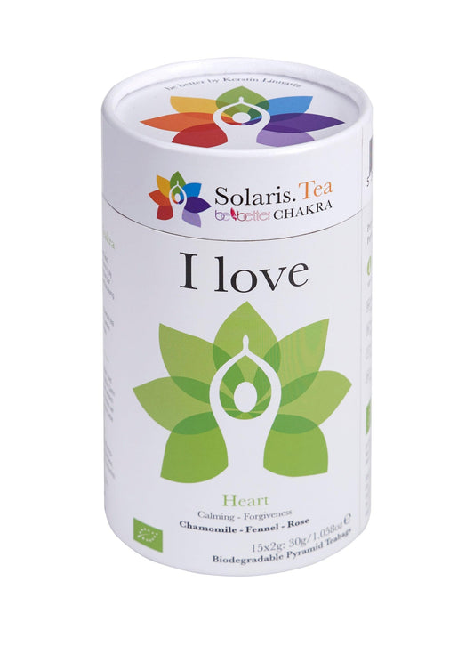I Love - Heart Chakra Organic Pyramid Teabags